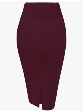 SKIRT/ Pencil Skirt,high waist,below knee,premium nylon ponte stretch,sz M, NEW